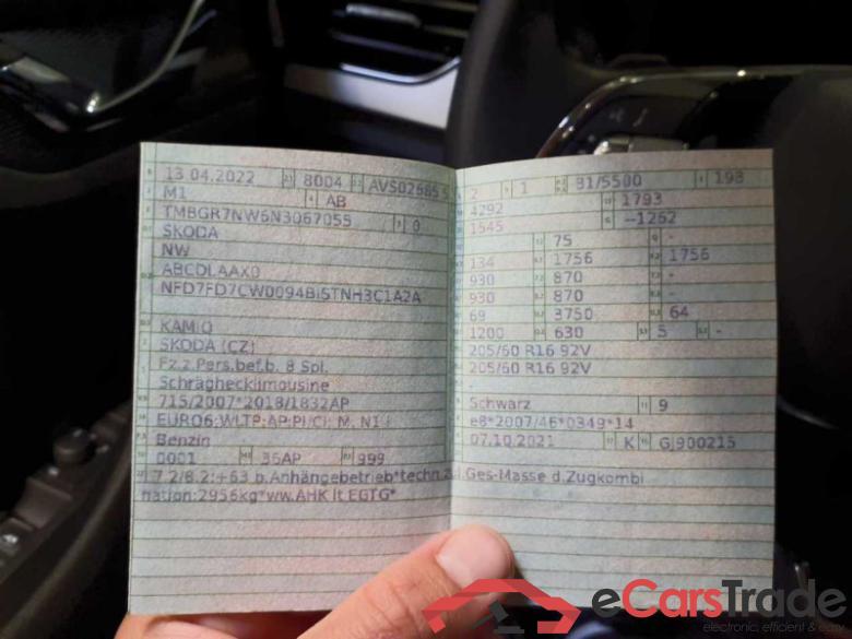 Skoda Kamiq (NW4)(07.2019->) DE - SUV5 1.0 TSI EU6d, Ambition OPF (EURO 6d), 2020 - 2023 #6