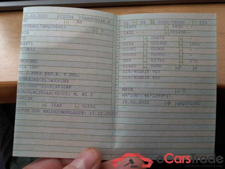 Kia ProCeed (CD)(2018->) DE - Kb/Cp5 1.6 T-GDI EU6d, GT (EURO 6d), (Facelift) 2021 - 2024 #6