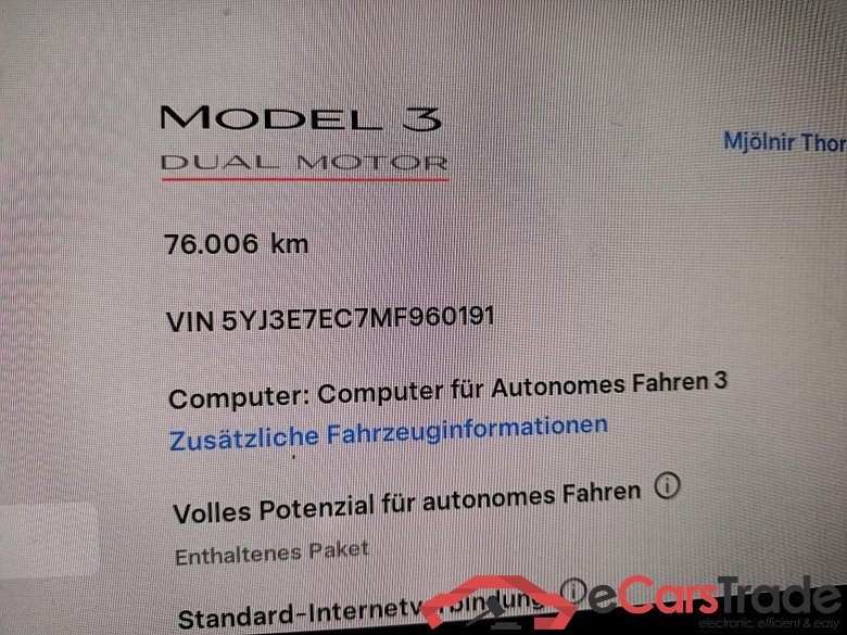 TESLA Model 3 Langstreckenbatt. Allradantrieb Dual Motor Performance 4d 377kW #5