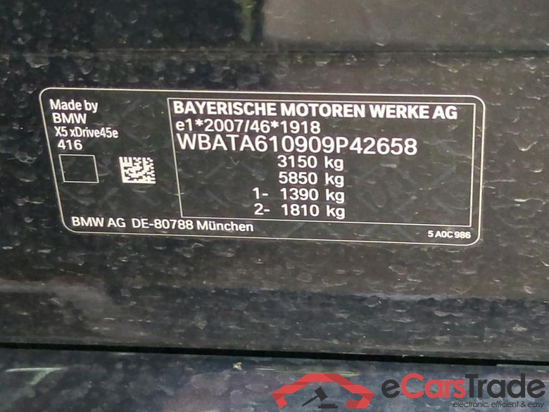 Baureihe X5 xDrive 45 e M Sport 3.0 290KW AT8 E6d #4