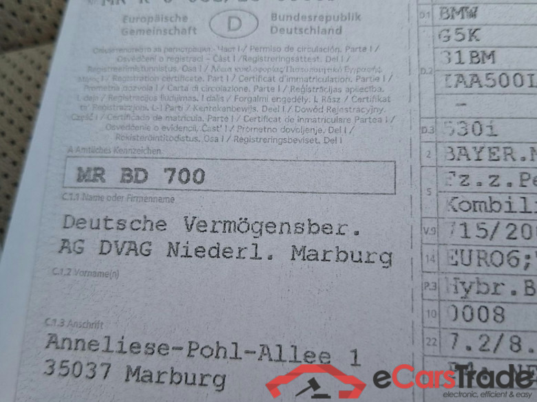 Baureihe 5 Touring 530 i M Sport 2.0 180KW AT8 E6d #3