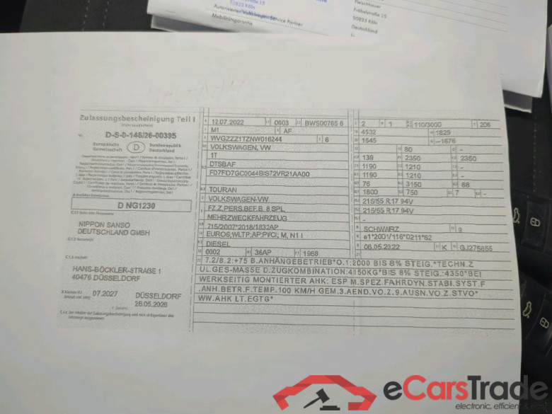 Touran Comfortline BMT/Start-Stopp 2.0 TDI 110KW AT7 E6d #6