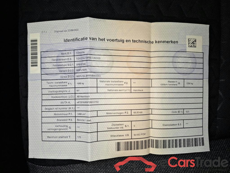 TOYOTA YARIS CROSS 1.5 VVT-IE HEV DYN. PLUS BI-TONE CVT