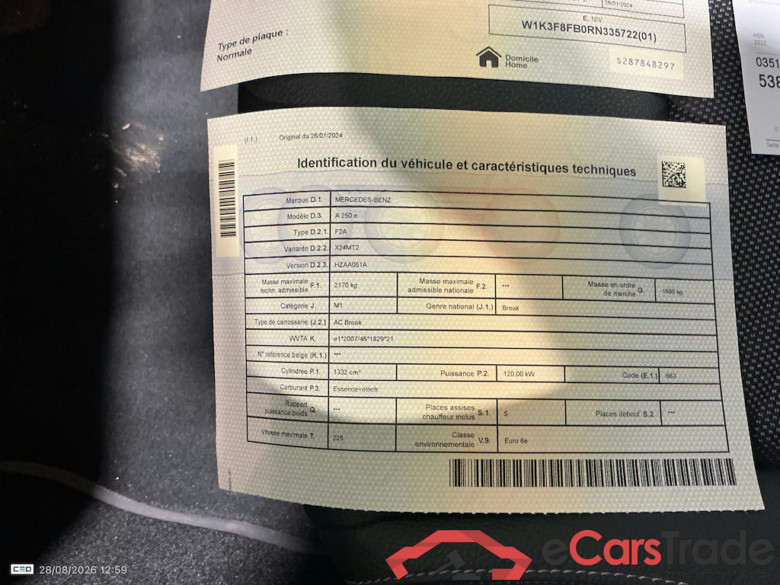 MERCEDES-BENZ A-CLASS 1.3 A 250 E PHEV BUSINESS LINE DCT