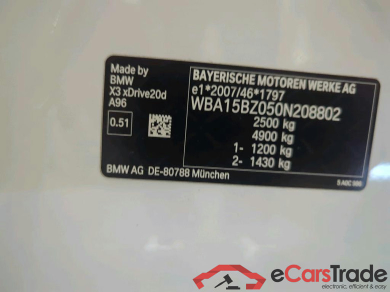 Baureihe X3 xDrive 20 d M Sport 2.0 140KW AT8 E6d #4