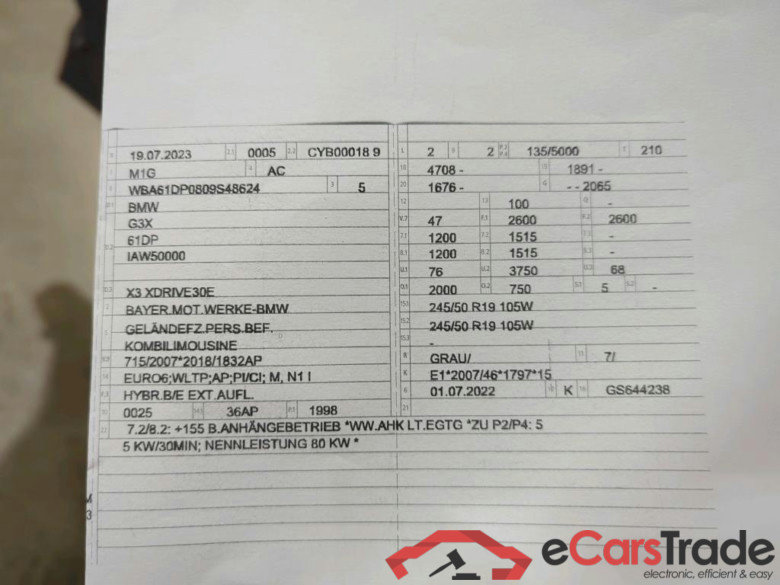 Baureihe X3 xDrive 30 e M Sport 2.0 215KW AT8 E6d #6